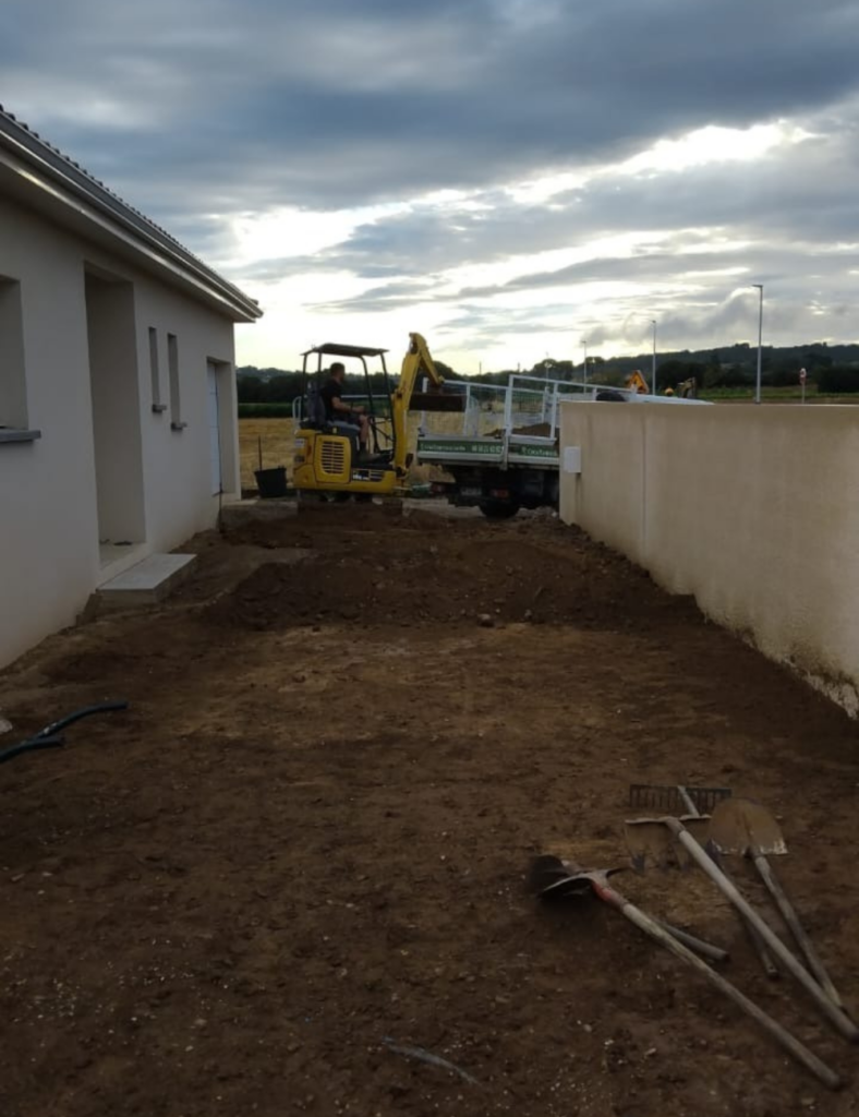 Chantier Créa'Entretien Jardin paysagiste à Bédarieux