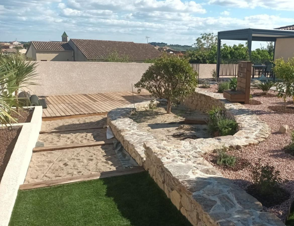 Création complète de jardin photo après par Créa Entretien Jardin à Bédarieux